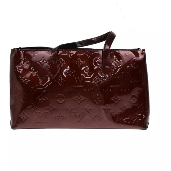 LOUIS VUITTON Wilshire PM Hand Bag Monogram Vernis Rouge Fauviste - Picture 3 of 14